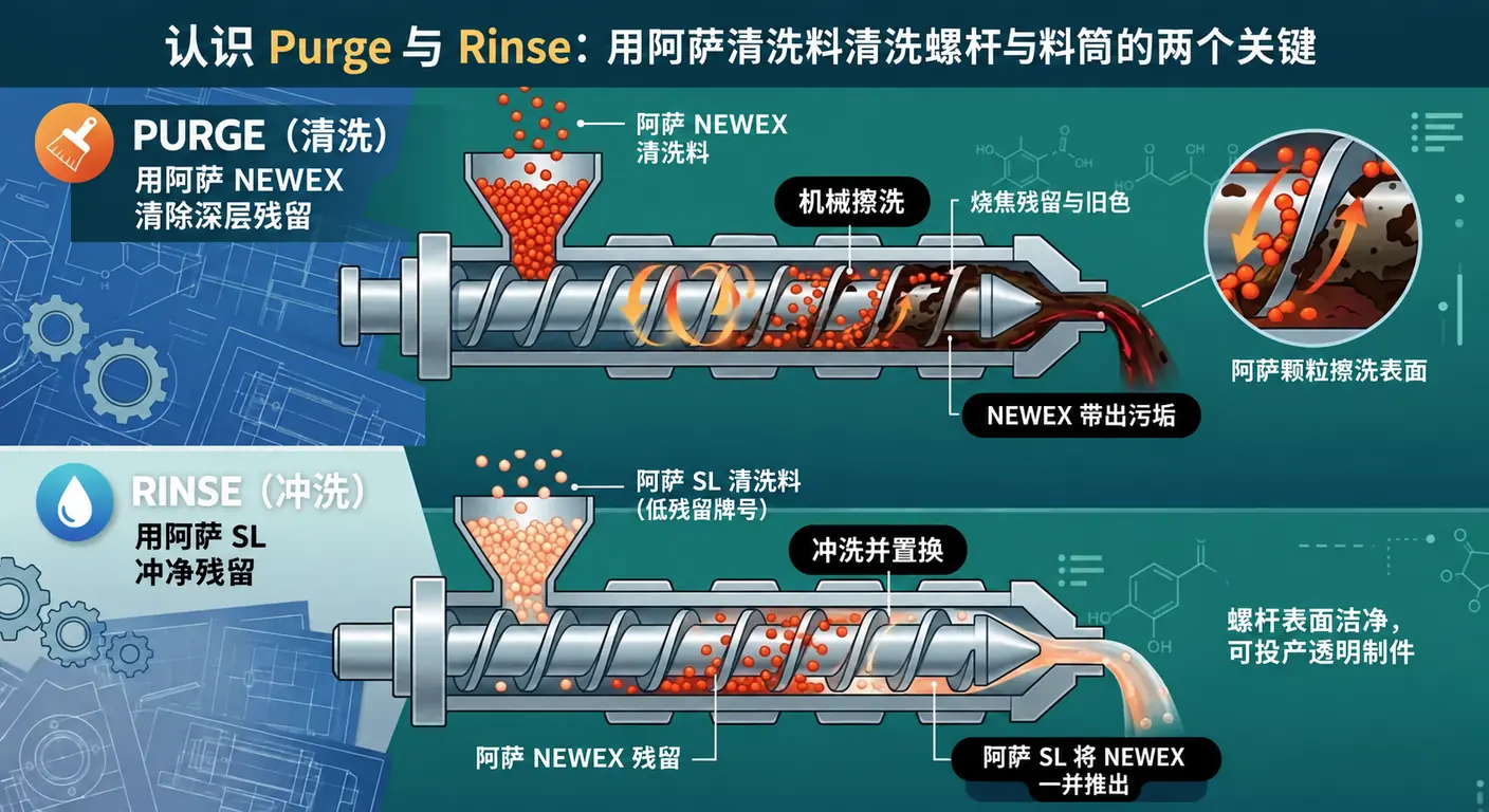 Purge与Rinse——ASACLEAN洗螺杆2心