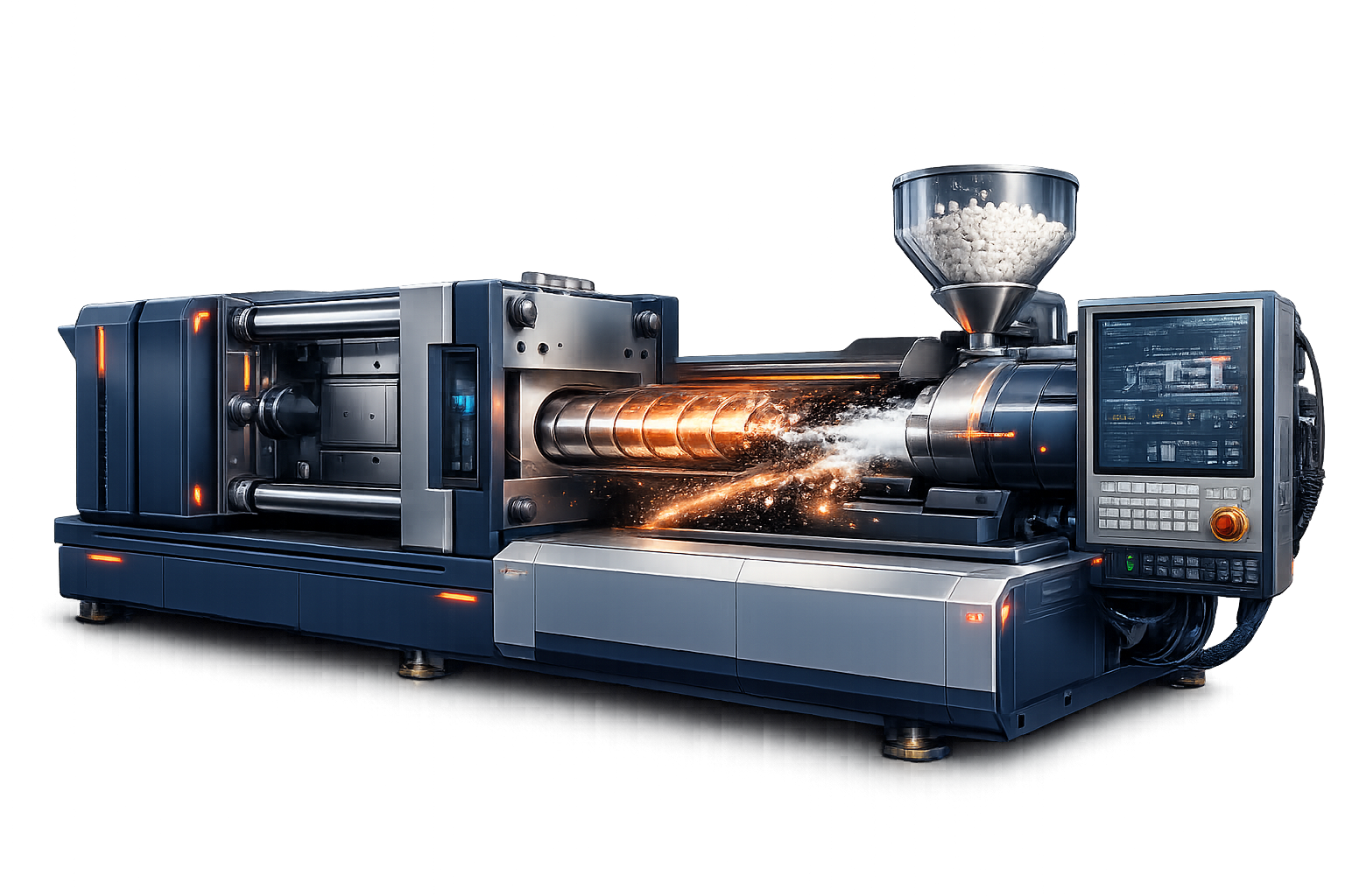 เครื่องฉีดพลาสติก 3D แสดงการล้างคราบคาร์บอนด้วย ASACLEAN